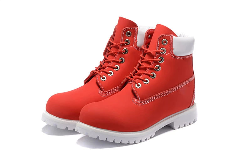 Century Classic Worker Boots Fall and Winter Waterproof Non-Slip Warm Cowhide for Women