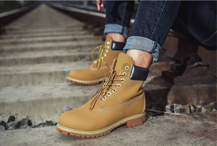 Century Classic Worker Boots Fall and Winter Waterproof Non-Slip Warm Cowhide for Women