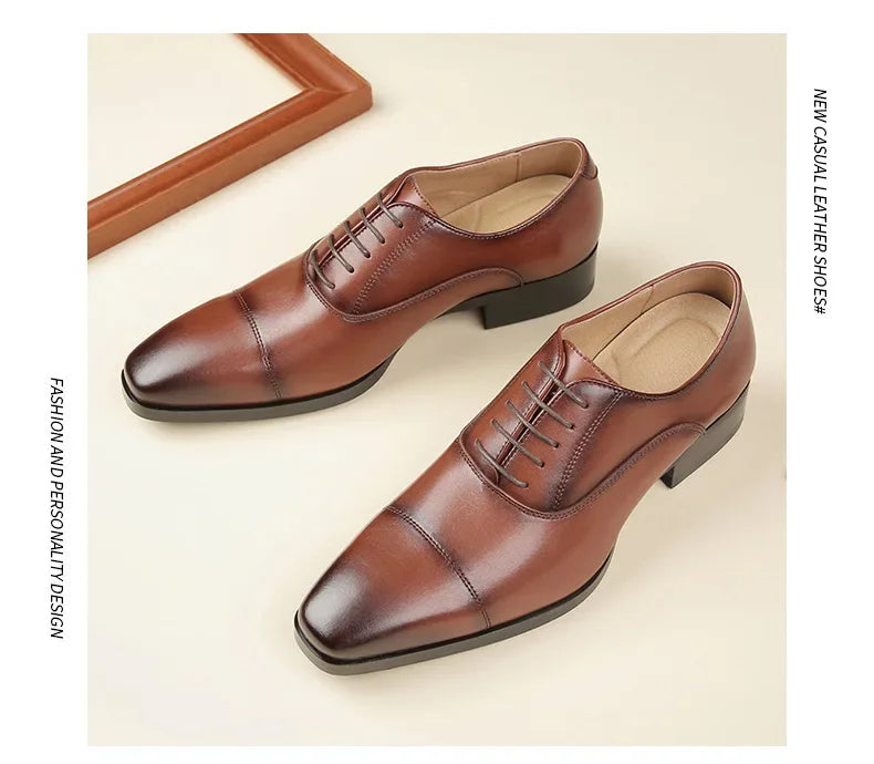 New Business Dress Shoes Men's Genuine Leather  Casual Shoes Oxford loafers