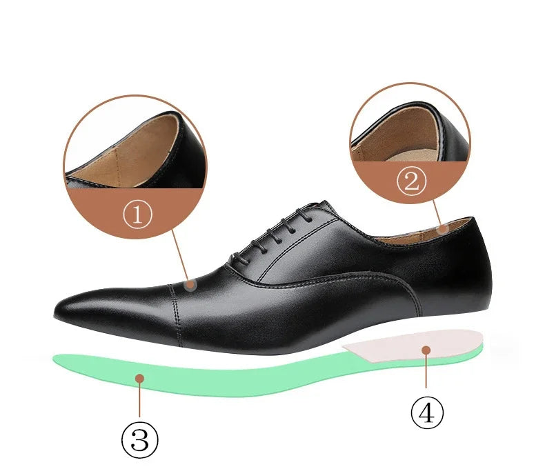 New Business Dress Shoes Men's Genuine Leather  Casual Shoes Oxford loafers