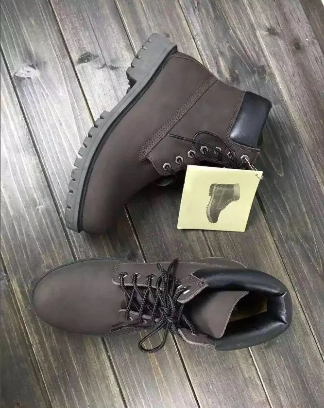 Premium Calfskin Leather Rugged Outdoor Boots for Men