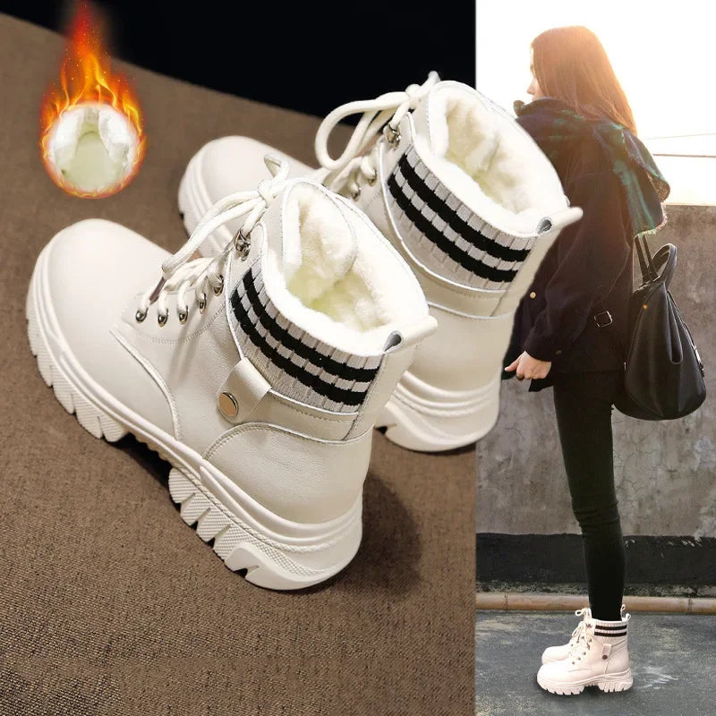 Women Ankle Boots Shoes Plush Warm Winter Fur Shoes Women Sneakers Botas De Mujer