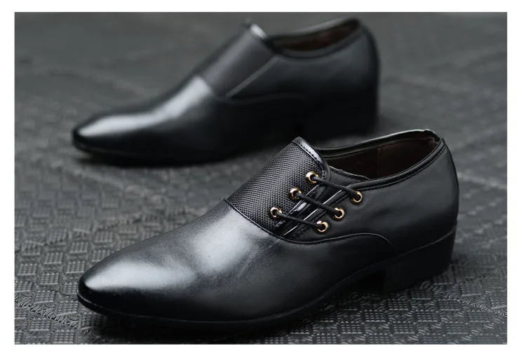 Quality Patent Leather Shoes for Male Oxfords Wedding Party Office Work Shoes