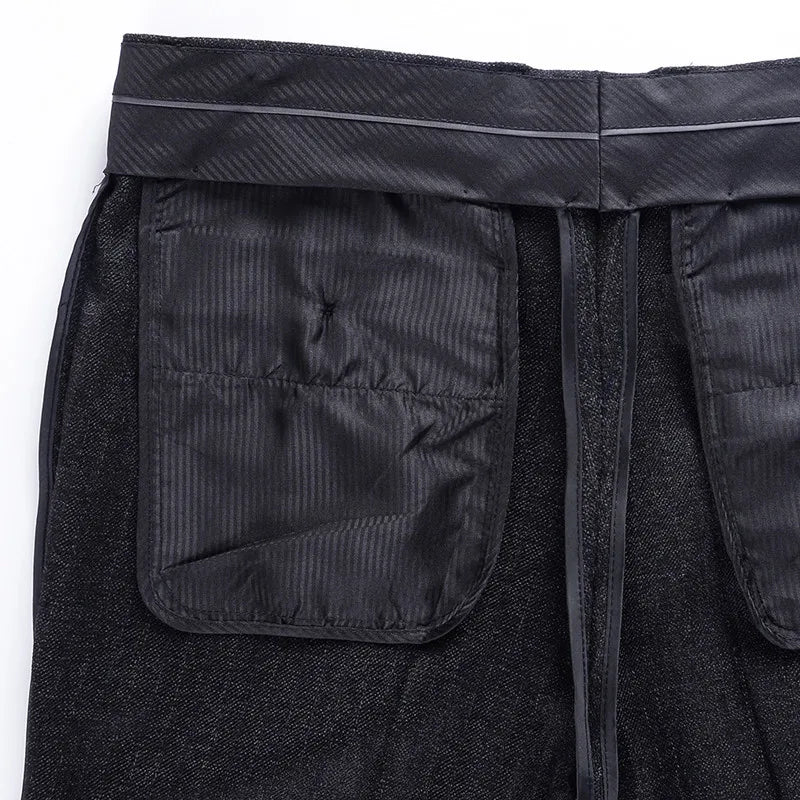Hight Waist Wool Trousers Cashmere Suit Pant For Men Loose Striped  Classic Straight Formal Mens Dress Pants Business Size 42 44