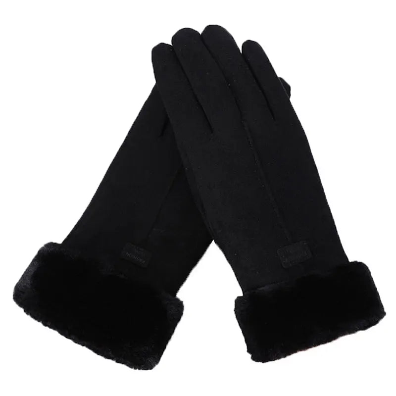New Fashion Gloves Autumn Winter Cute Furry Warm Mitts Full Finger Gloves