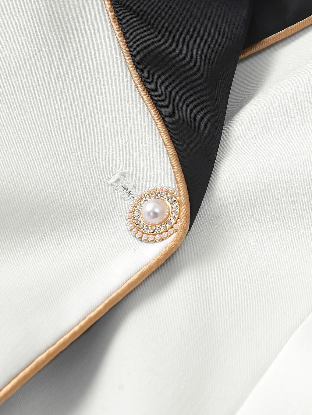 Sophisticated and Elegant Women's Beige Blazer with contrasting lapel