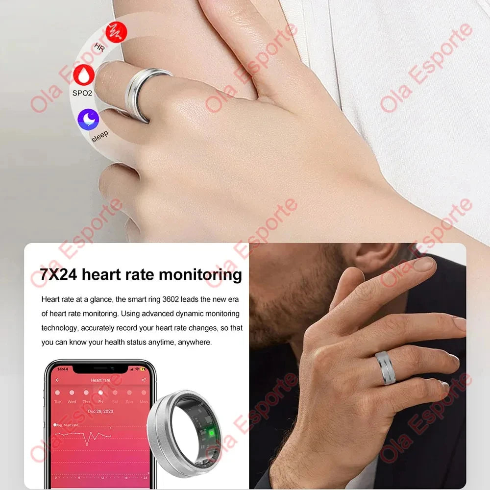 Smart Ring Newest Intelligent Wearable Device Men Women Heart Rate Sleep Health Monitor Photo Control Smartring for IOS Android