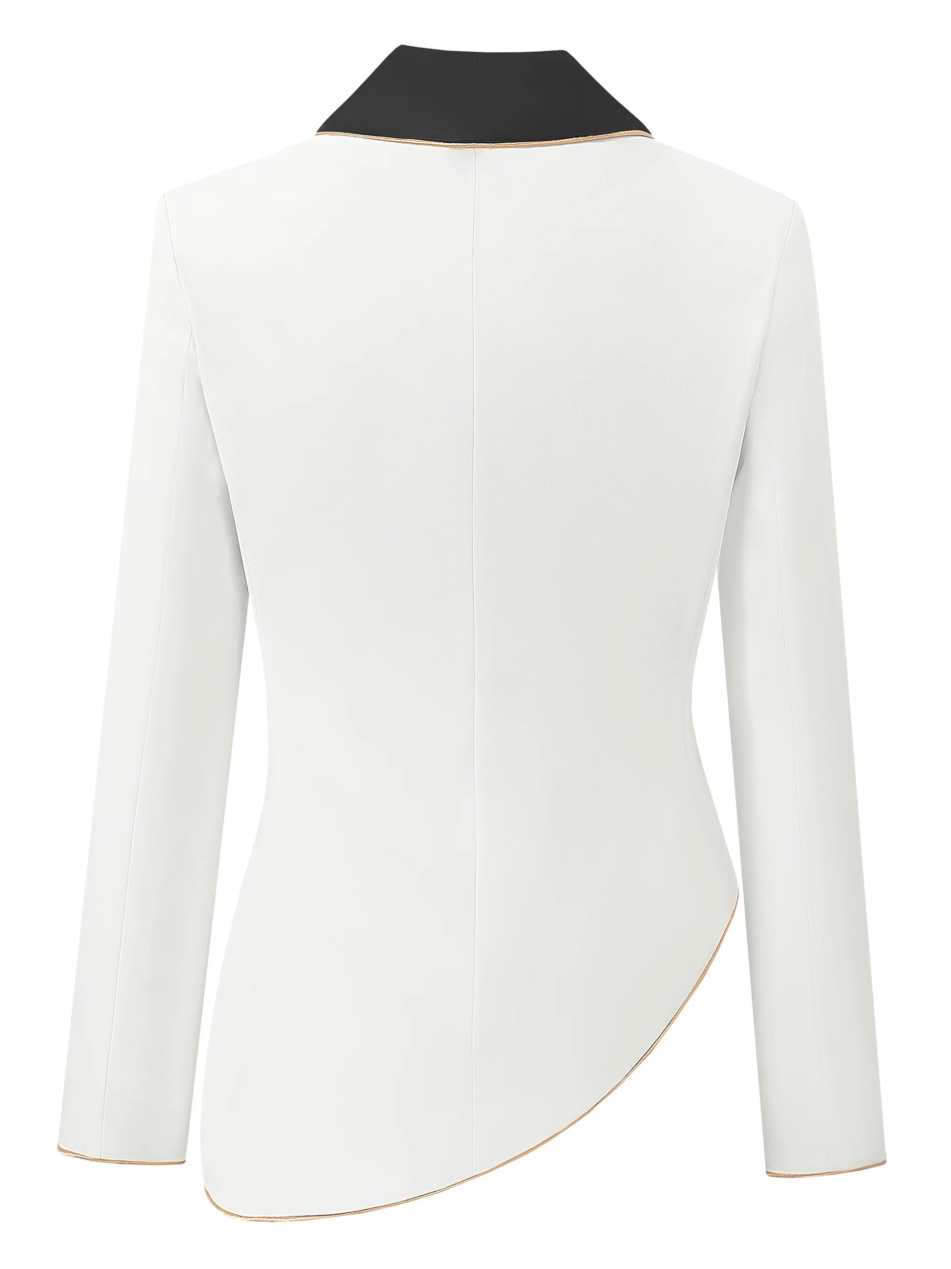 Sophisticated and Elegant Women's Beige Blazer with contrasting lapel