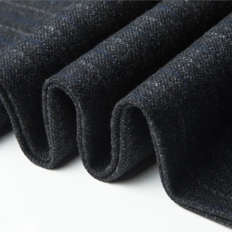 Hight Waist Wool Trousers Cashmere Suit Pant For Men Loose Striped  Classic Straight Formal Mens Dress Pants Business Size 42 44
