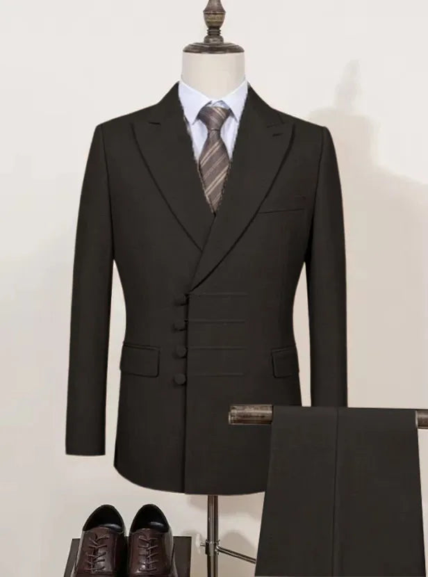 Tailor-made Suits Men's business suit 2 piece set Beige Blazers Suit Pants Suit Jackets White groom's wedding suit set
