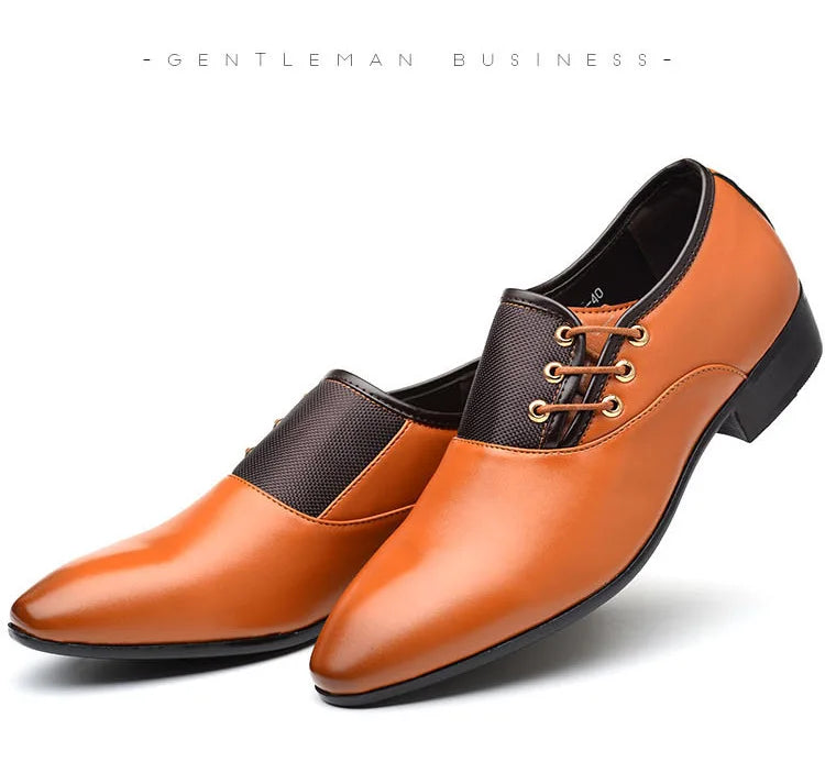 Quality Patent Leather Shoes for Male Oxfords Wedding Party Office Work Shoes
