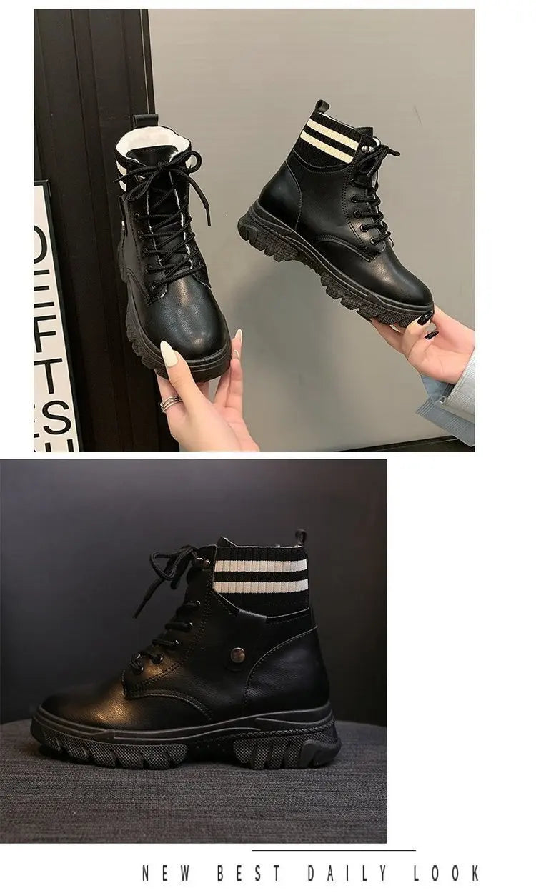 Women Ankle Boots Shoes Plush Warm Winter Fur Shoes Women Sneakers Botas De Mujer