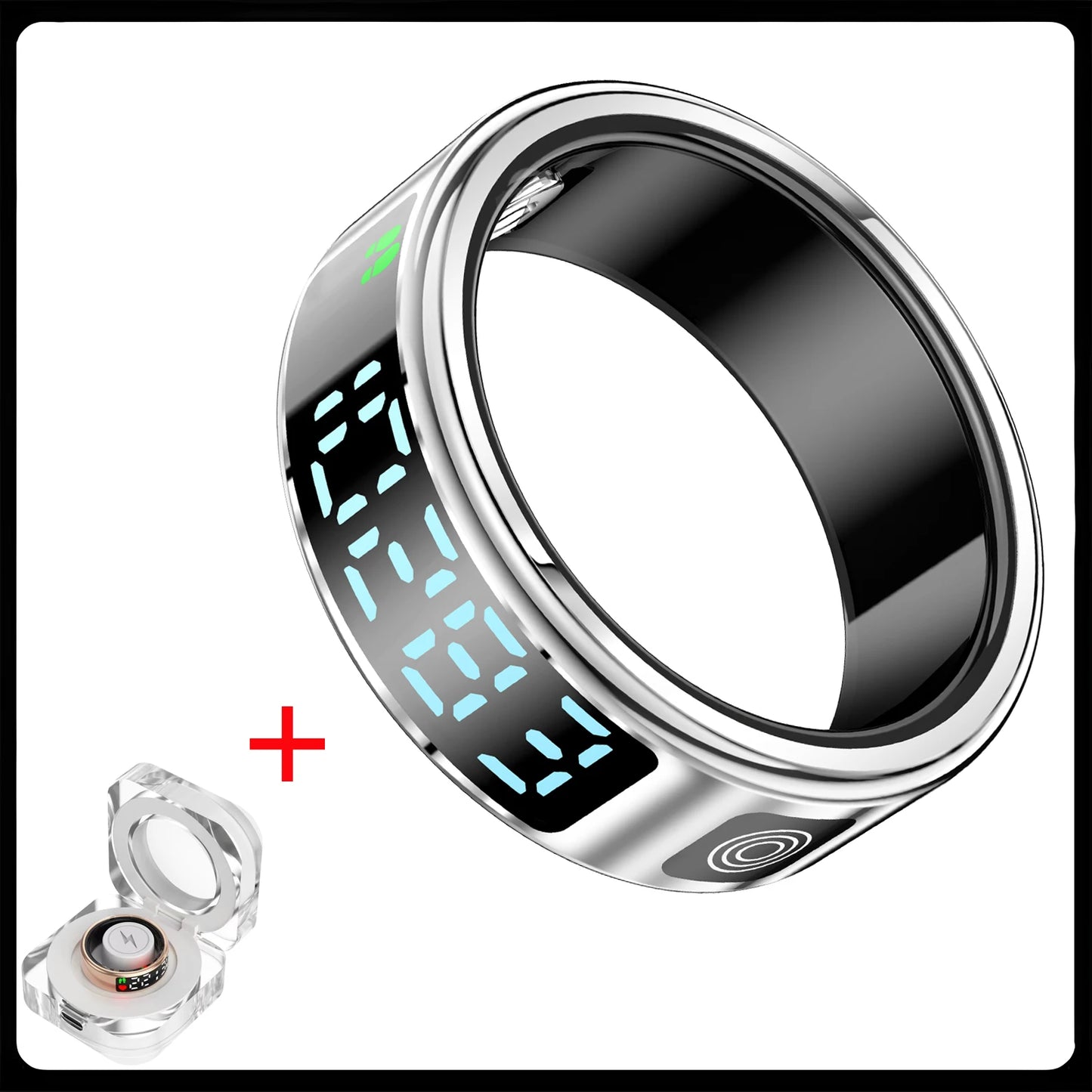 2024 New Smart Ring For Men Women Heart Rate Blood Oxygen Monitoring Multi Sports Modes 5ATM & IP68 Waterproof For Android IOS