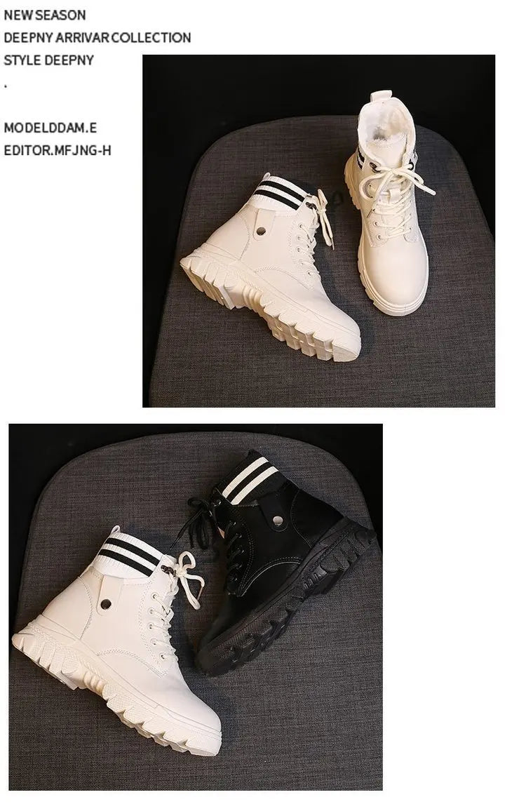 Women Ankle Boots Shoes Plush Warm Winter Fur Shoes Women Sneakers Botas De Mujer