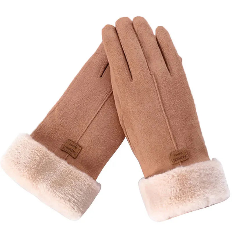 New Fashion Gloves Autumn Winter Cute Furry Warm Mitts Full Finger Gloves
