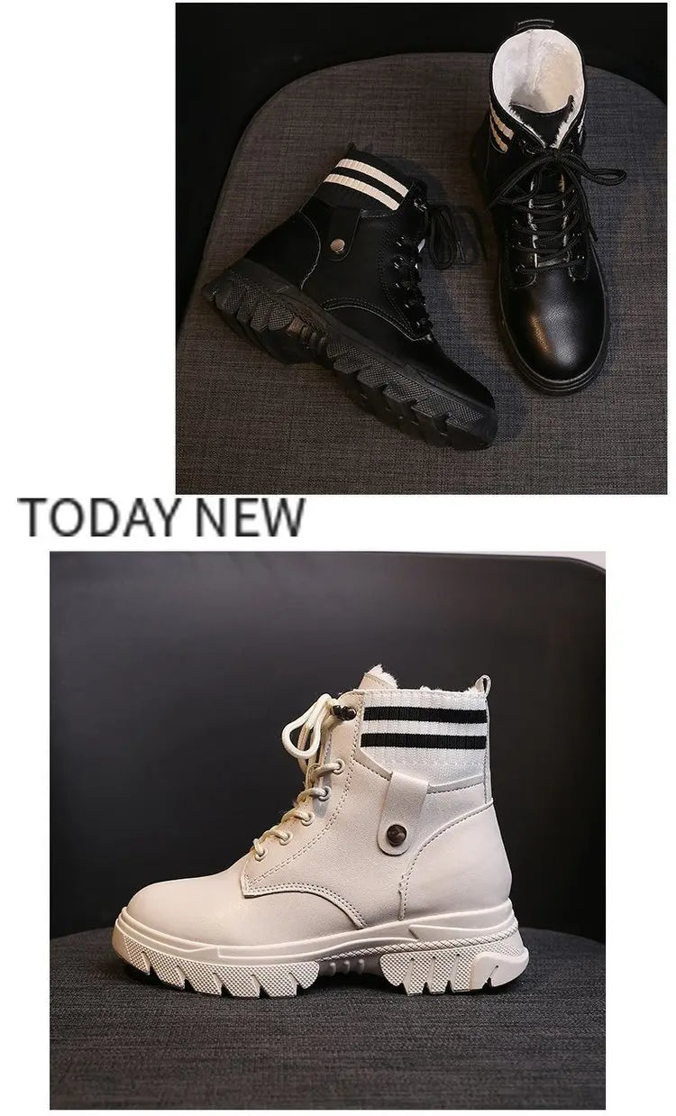 Women Ankle Boots Shoes Plush Warm Winter Fur Shoes Women Sneakers Botas De Mujer