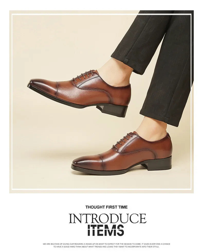 New Business Dress Shoes Men's Genuine Leather  Casual Shoes Oxford loafers