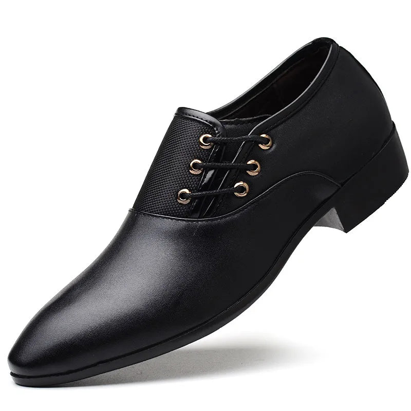 Quality Patent Leather Shoes for Male Oxfords Wedding Party Office Work Shoes