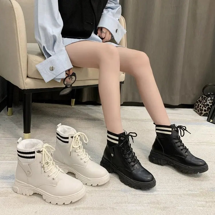 Women Ankle Boots Shoes Plush Warm Winter Fur Shoes Women Sneakers Botas De Mujer