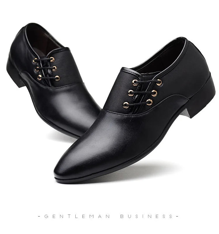 Quality Patent Leather Shoes for Male Oxfords Wedding Party Office Work Shoes