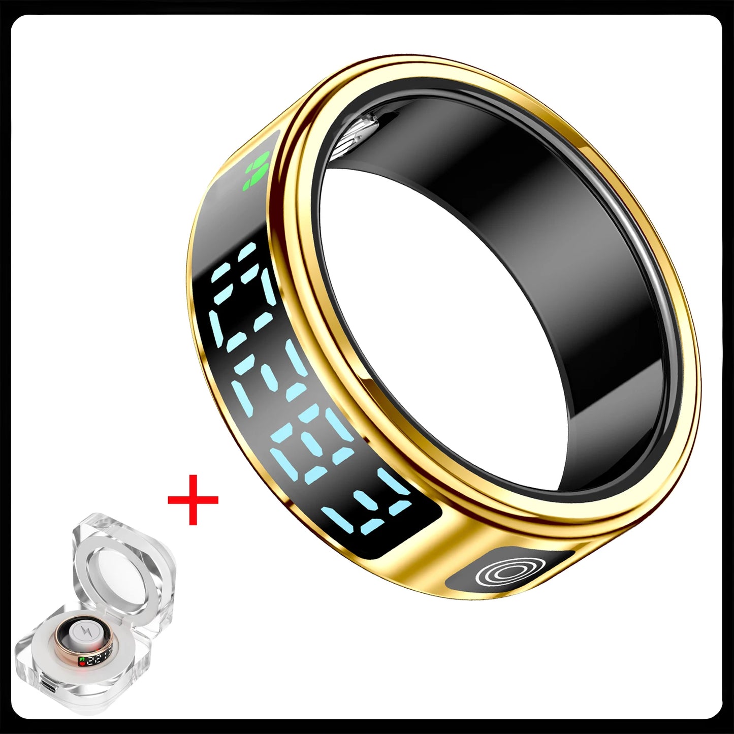 2024 New Smart Ring For Men Women Heart Rate Blood Oxygen Monitoring Multi Sports Modes 5ATM & IP68 Waterproof For Android IOS