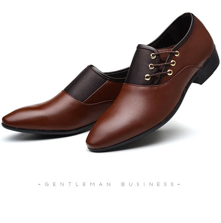 Quality Patent Leather Shoes for Male Oxfords Wedding Party Office Work Shoes