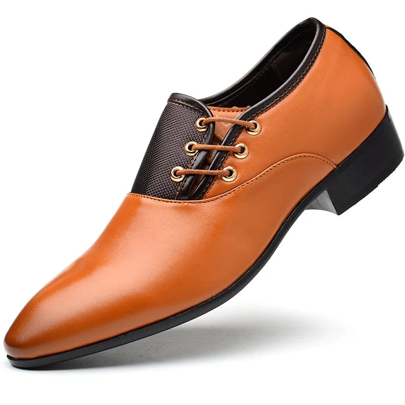 Quality Patent Leather Shoes for Male Oxfords Wedding Party Office Work Shoes
