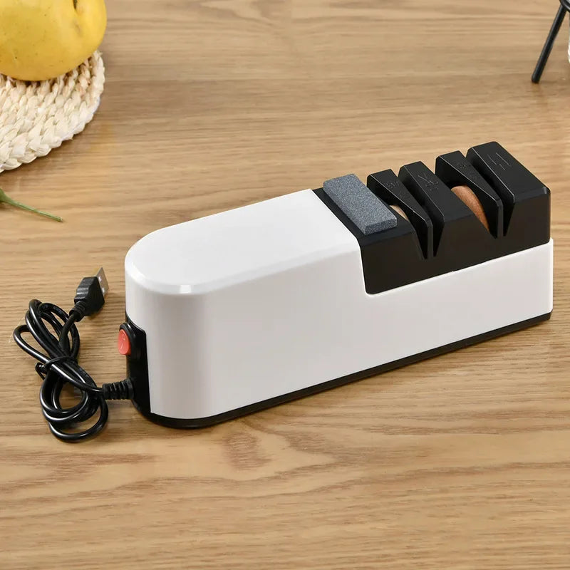 Electric Knife Sharpener, Professional Knife Sharpener 5 Second for Quick Sharpening and Polishing, Cutter Scissors Gadgets