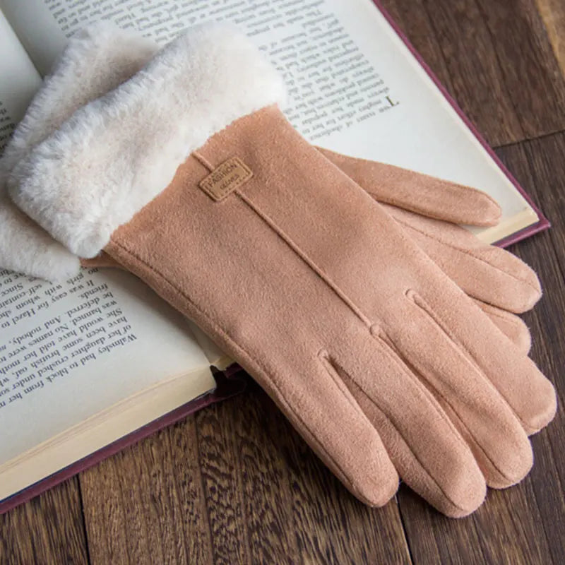 New Fashion Gloves Autumn Winter Cute Furry Warm Mitts Full Finger Gloves