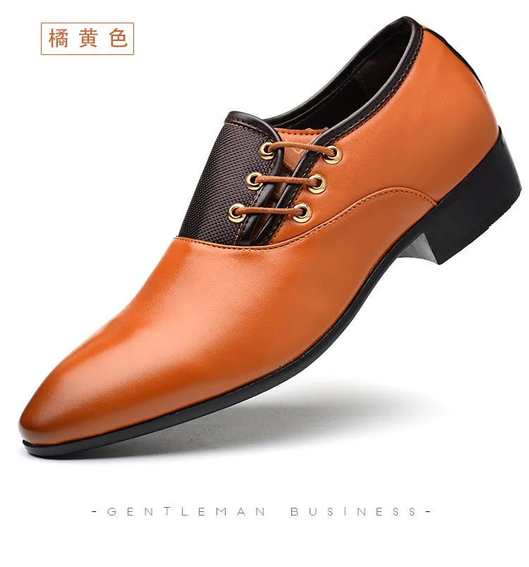 Quality Patent Leather Shoes for Male Oxfords Wedding Party Office Work Shoes