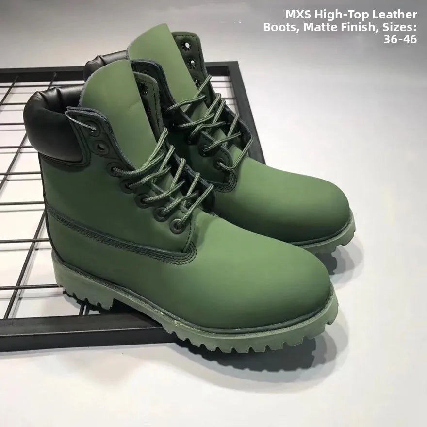 Premium Calfskin Leather Rugged Outdoor Boots for Men