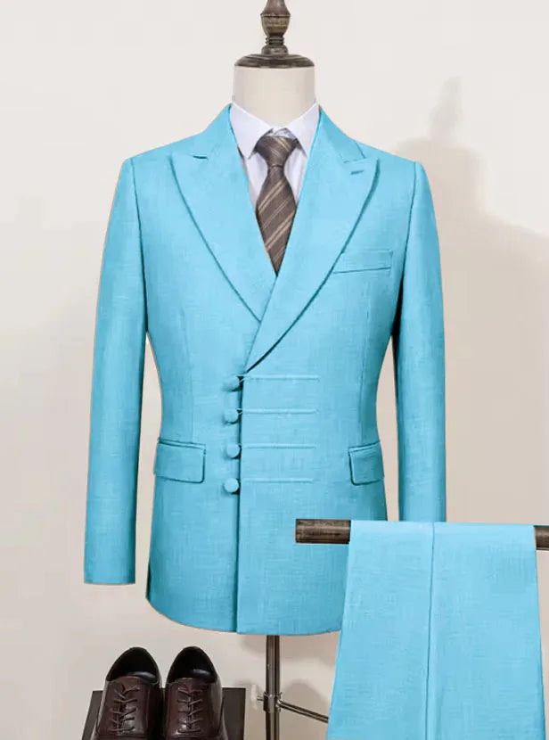 Tailor-made Suits Men's business suit 2 piece set Beige Blazers Suit Pants Suit Jackets White groom's wedding suit set