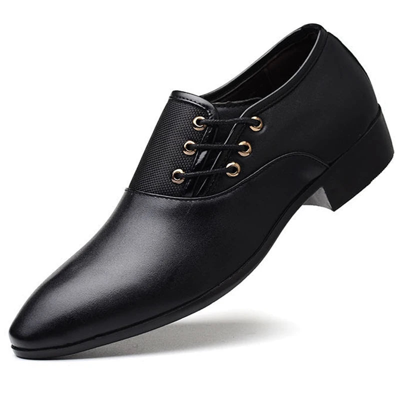Quality Patent Leather Shoes for Male Oxfords Wedding Party Office Work Shoes