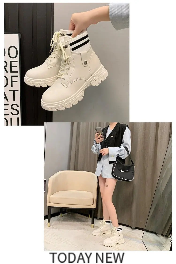 Women Ankle Boots Shoes Plush Warm Winter Fur Shoes Women Sneakers Botas De Mujer