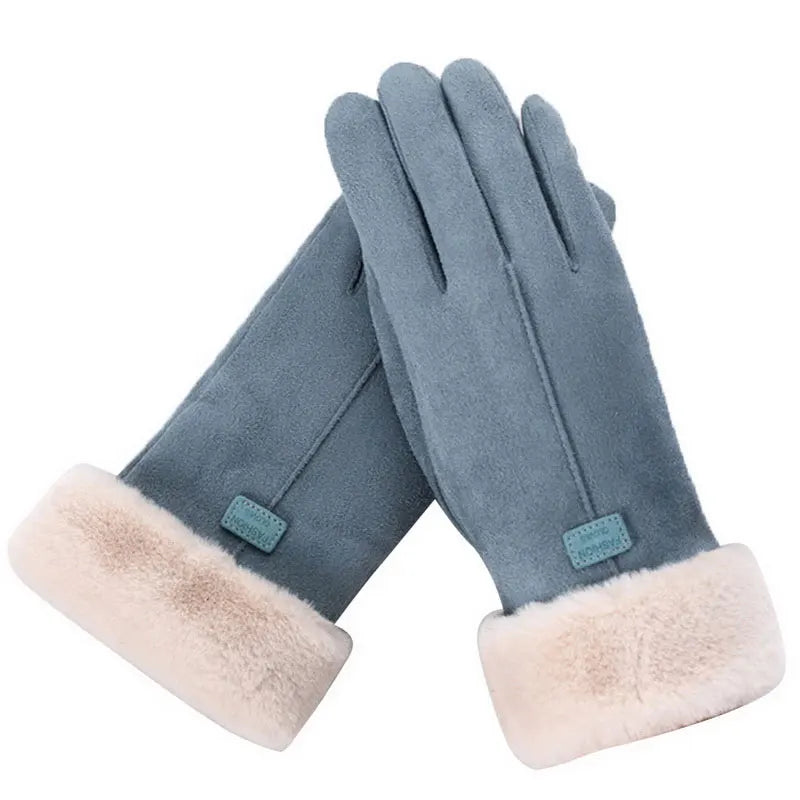 New Fashion Gloves Autumn Winter Cute Furry Warm Mitts Full Finger Gloves