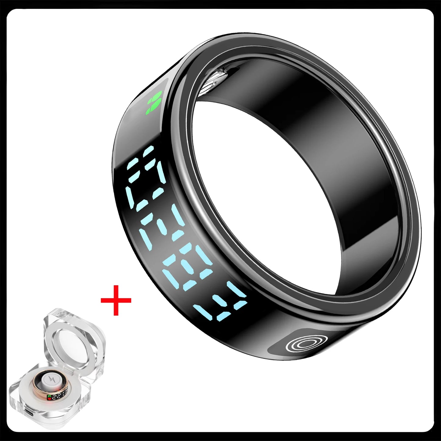 2024 New Smart Ring For Men Women Heart Rate Blood Oxygen Monitoring Multi Sports Modes 5ATM & IP68 Waterproof For Android IOS