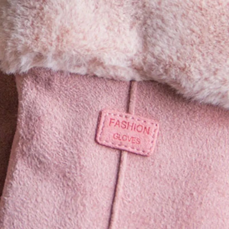 New Fashion Gloves Autumn Winter Cute Furry Warm Mitts Full Finger Gloves