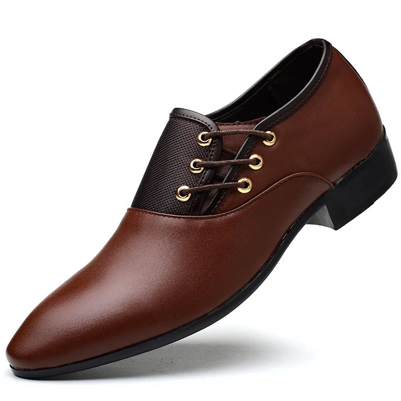 Quality Patent Leather Shoes for Male Oxfords Wedding Party Office Work Shoes