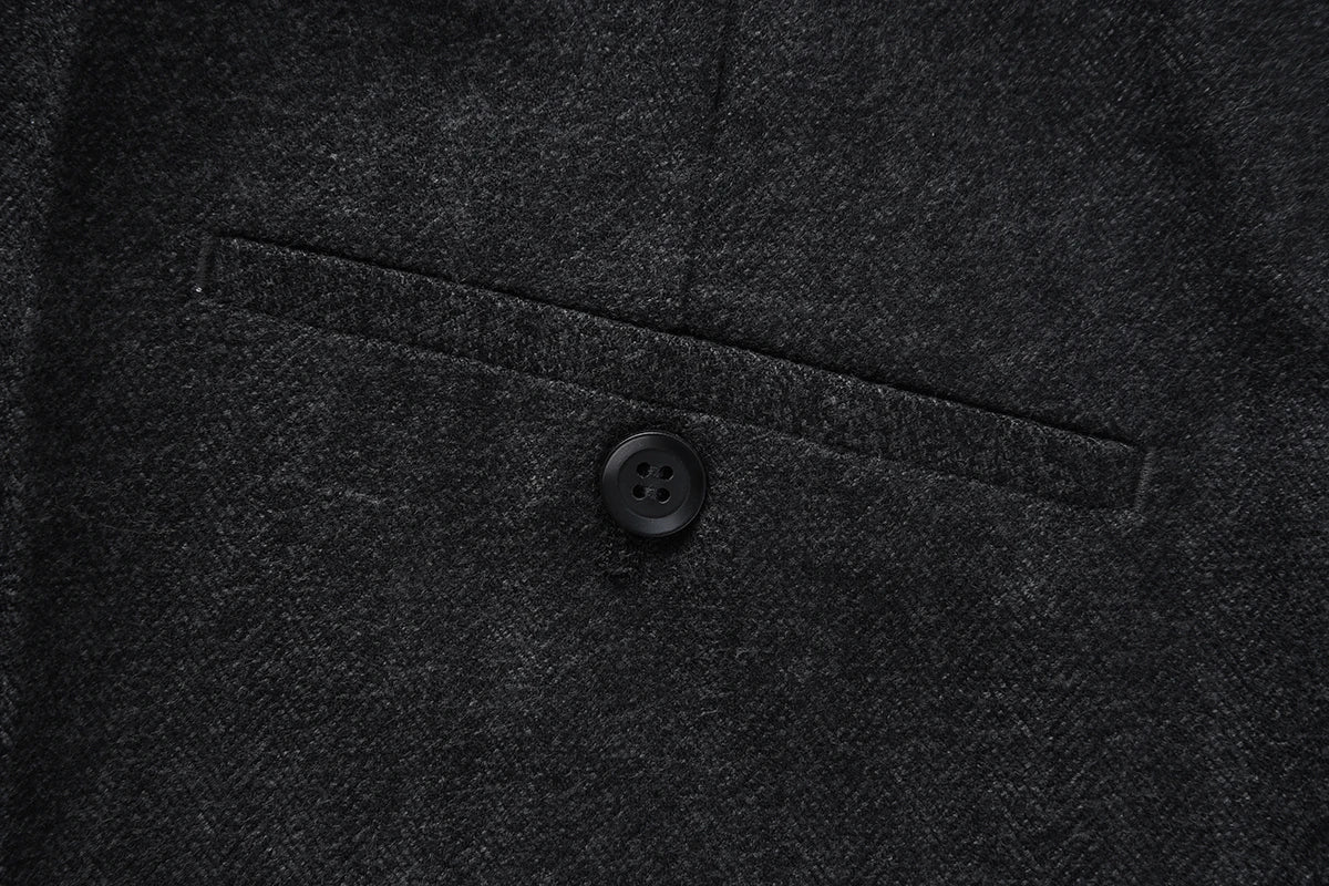 Hight Waist Wool Trousers Cashmere Suit Pant For Men Loose Striped  Classic Straight Formal Mens Dress Pants Business Size 42 44