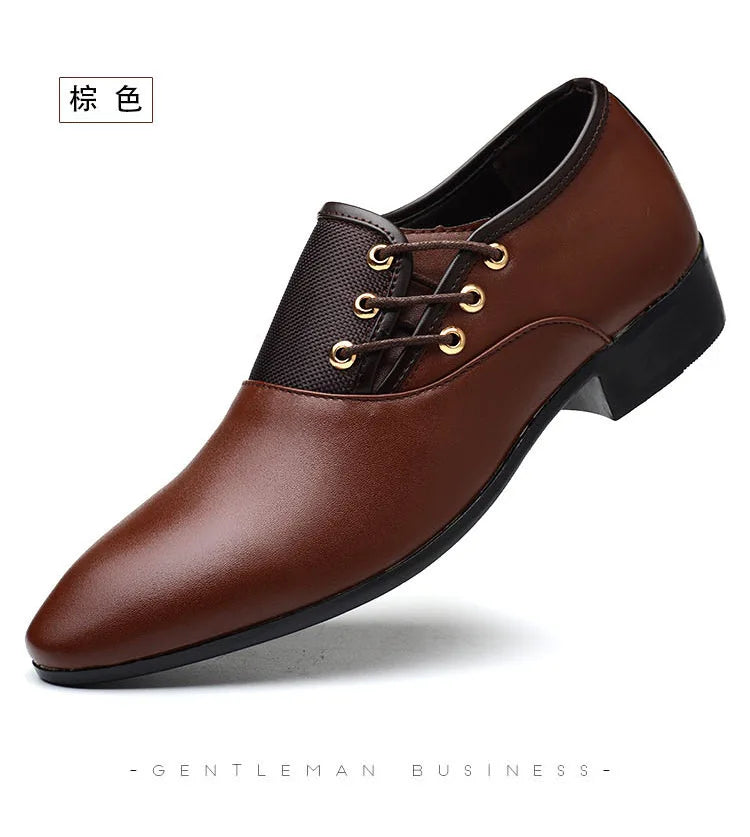 Quality Patent Leather Shoes for Male Oxfords Wedding Party Office Work Shoes