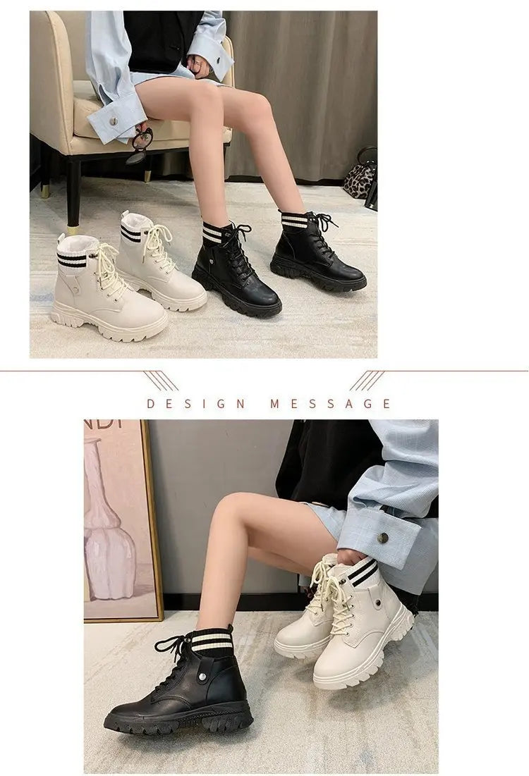 Women Ankle Boots Shoes Plush Warm Winter Fur Shoes Women Sneakers Botas De Mujer