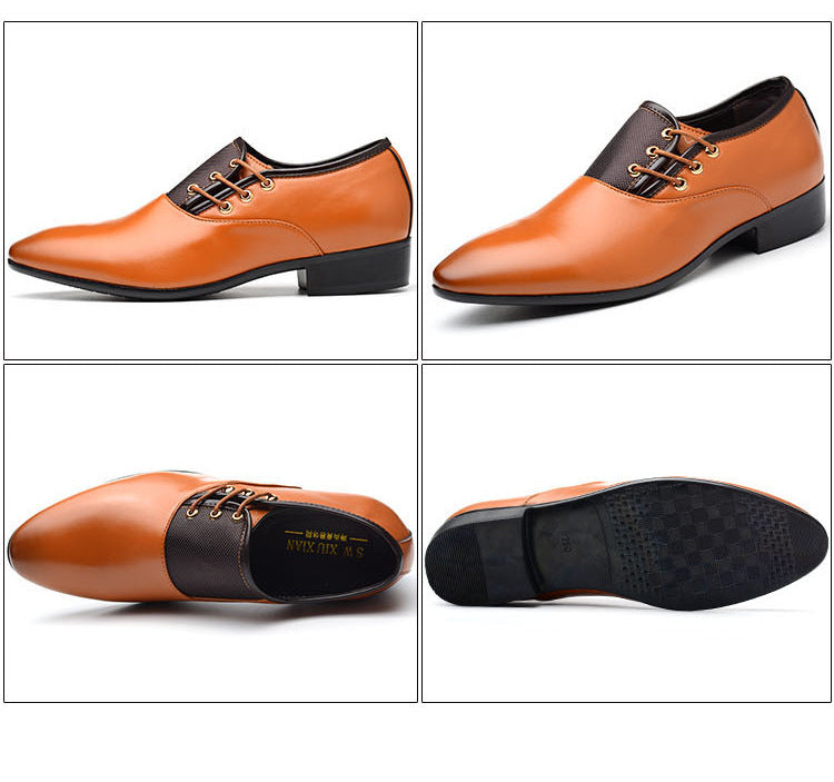 Quality Patent Leather Shoes for Male Oxfords Wedding Party Office Work Shoes